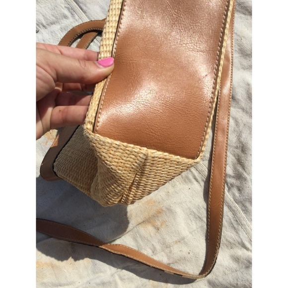 Fossil Tan and Brown Embroidered Tote Bag - Picture 10 of 14